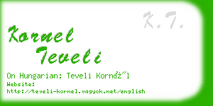 kornel teveli business card